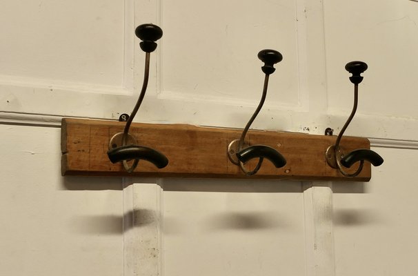 Vintage French Bentwood and Turned Wood Coat Hooks, 1890s for sale
