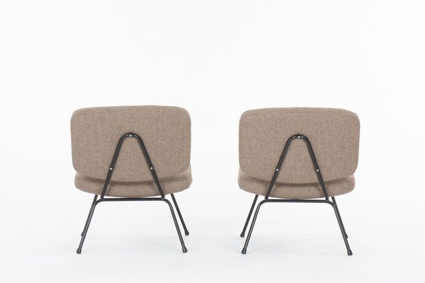 Vintage Low Chairs by Pierre Paulin for Thonet 1950 Set of 2 for sale at Pamono