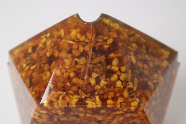 Art Deco Amber Ashtray in Acrylic Resin, 1930s for sale at Pamono