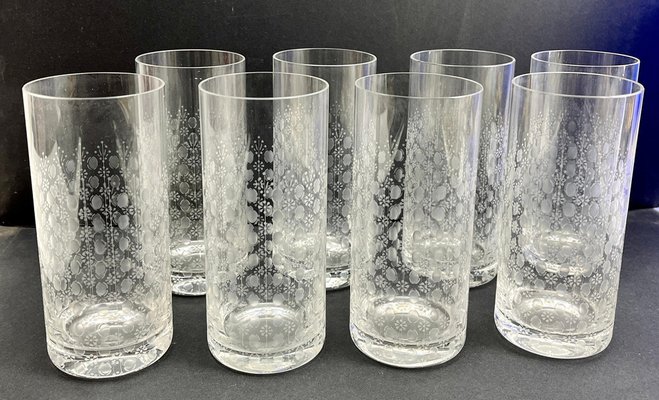 Kristallglas Wassergläser von Rosenthal, 1950, 8 . Set bei Pamono kaufen