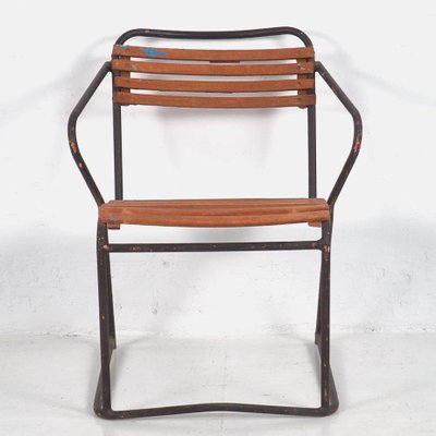 Antique Outdoor Chair with Armrests, 1920 for sale at Pamono