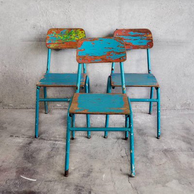 Small Vintage Children s Blue Chair Spain 1950s for sale at Pamono