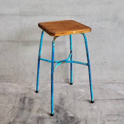 Vintage metal stool industrial deals
