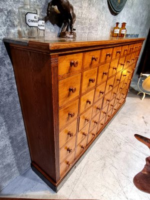Antique Oak Apothecary Drawer Cabinet Germany 1900s for sale at Pamono