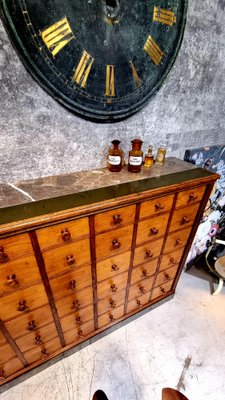Antique Oak Apothecary Drawer Cabinet, Germany, 1900s for sale at