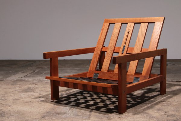 GE421 Getama Oak Armchair with Adjustable Backrest by Hans J
