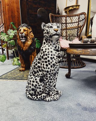 Snow Leopard Ceramic Figurine by Ceramiche Boxer for sale at Pamono