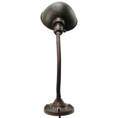 Industrial American Metal Cast Iron Table Desk Light for sale at 