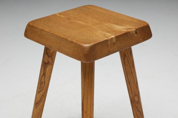 スツール Pierre Chapo S01 Vintage Pierre Chapo 'S01' Stools in Solid Elm
