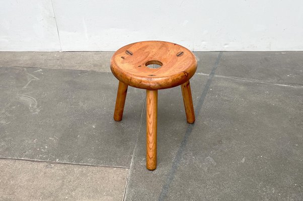 Mid-Century Pinewood Sauna Stool by Bertel Gardberg for Artek