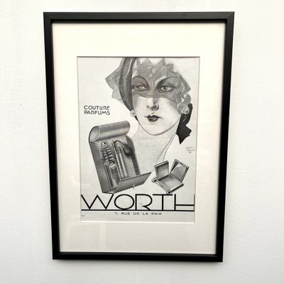 【税込?送料無料】 French Art Deco Advertising Print Originally 20s Worth 洋書