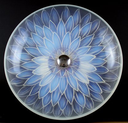 Art Deco Opalescent Gl Table Centerpiece From Etling 1930s For Art Deco Opalescent Gl Table