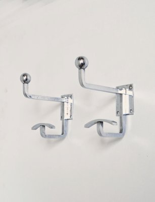 Vintage French Coat Hooks by Jean Royère, 1950s, Set of