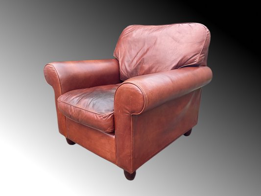 Exmoor Brown Leather Chair from Laura Ashley for sale at Pamono