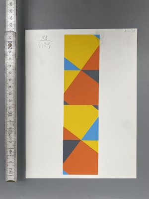 Max Bill, Geometrische Komposition, Siebdruck, 1988 bei