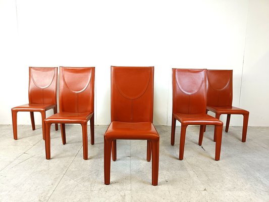 Dining chairs red leather hotsell