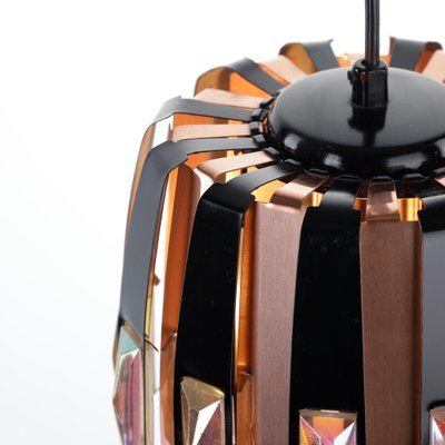 Danish Copper Pendant Lamp by Werner Schou for Coronell Elektro