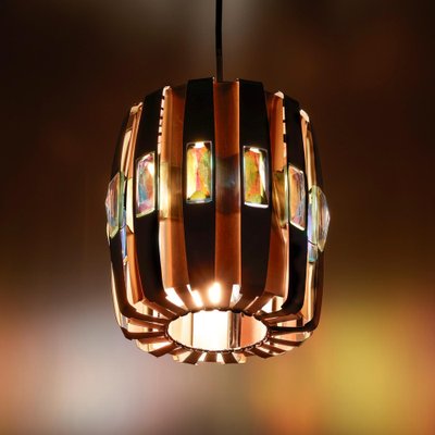 Danish Copper Pendant Lamp by Werner Schou for Coronell Elektro