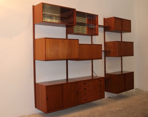 Danish Modular Teak Wall Unit by Poul Cadovius 1960s