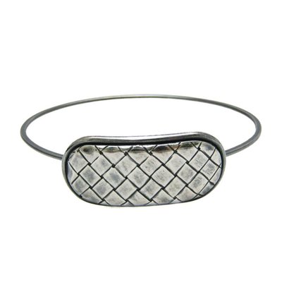 Bottega Veneta Silver Cuff Bracelet