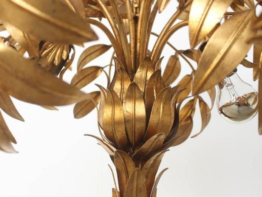 large gold floor lamp