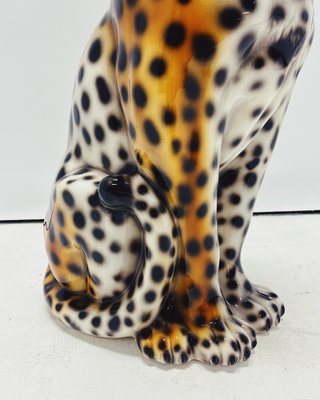 Leopard Statue in Ceramic by Ceramiche Boxer for sale at Pamono