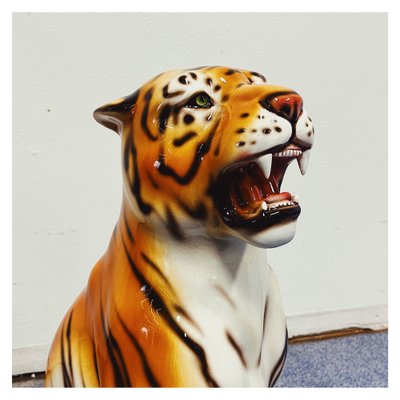 Tiger Statue in Ceramic by Ceramiche Boxer for sale at Pamono