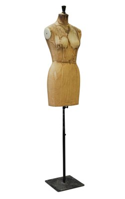 Vintage Dressmakers Mannequin on Adjustable Metal Stand from Kennett &  Lindsell, 1930s for sale at Pamono
