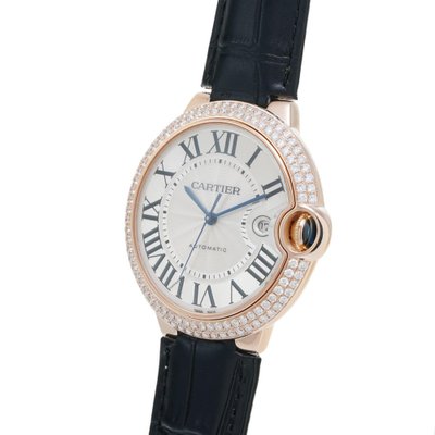 CARTIER Ballon Bleu LM Double Diamond Bezel WE900851 Herren RG 