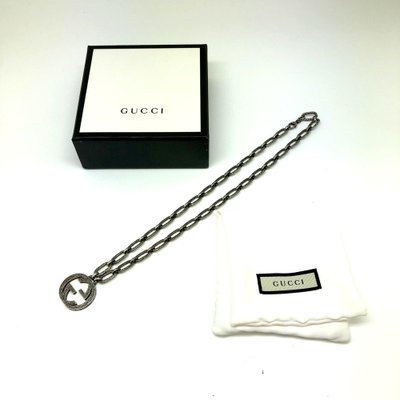 GUCCI Interlocking G Halskette 524890 Ag925 SILBER Silber Herren