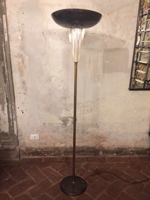 Vintage Floor Lamp With Black Shade For Sale At Pamono