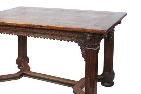 Gothic Style Carved Oak Table For At Pamono Gothic Style Carved Oak Table 2
