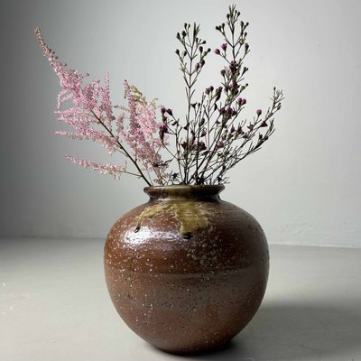 Mid-Century Shigaraki Ikebana Flower Vase, 1960s for sale at Pamono