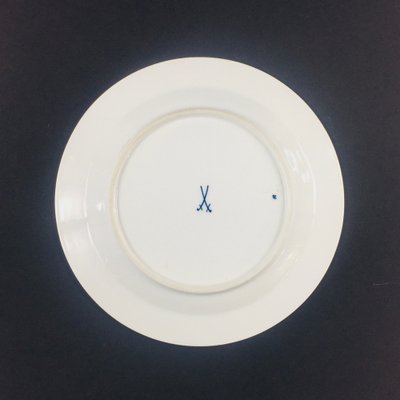 Early 20th Century Art Nouveau Meissen Porcelain Plate by Henry