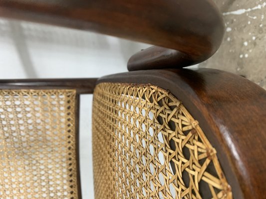 Vintage Thonet A811 Armchairs in Rattan by Josef Frank for Thonet 1930s Set of 2