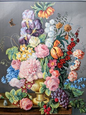 Joseph Nigg, Still Life with Flowers, Fruits and Butterflies