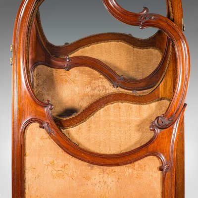 Franzsischer Jugendstil Paravent aus Nussholz & Glas, 1890er bei Pamono  kaufen