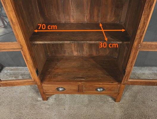 Glazed Teak Indian Kitchen Cabinet - Ca 1920's Glazed Teak Indian Kitchen Cabinet - Ca 1920's
