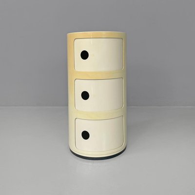 Italian White Nightstand Componibili by Anna Castelli Ferrieri for Kartell 1970s
