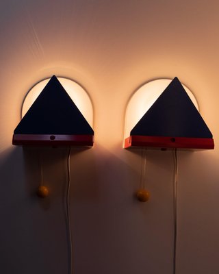 ビンテージ IKEA イケア ソットサス メンフィス ウォールランプ 希少 Stoja Wall Lamp by Ettore Sottsass for Ikea, 1980s, Set of 2 for