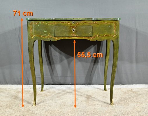 Small Louis XV Style Painted Oak Dressing Table, Late 18th Century for sale  at Pamono