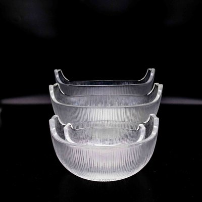 Large Japanese Bowls by Hoya Crystal, 1960s, Set of 8 for sale at