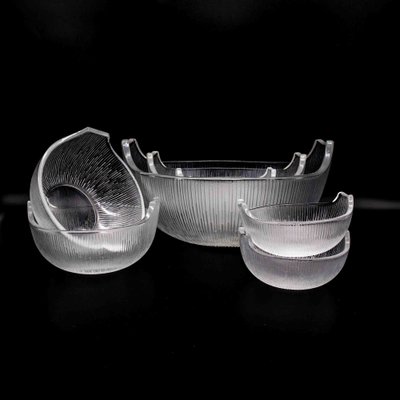Large Japanese Bowls by Hoya Crystal, 1960s, Set of 8 for sale at