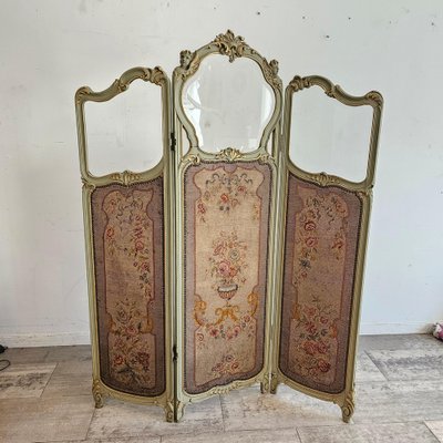 French 3 Panel Folding Screen, 1960s for sale at Pamono