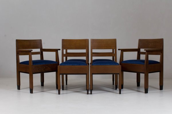 Art Deco Hague School Chairs By H Fels For L O V Oosterbeek 1920s Set Of 6 Art Deco Hague School Chairs By H Fels For L O V Oosterbeek 1920s Set Of 6