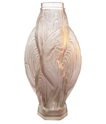 BEAUTIFUL ANTIQUE ART DECOはETLING FRANCE WHITE乳白色花瓶CA