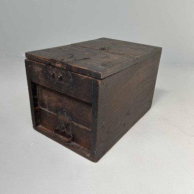 Antique Wooden Zenibako Temple Offering Box, Japan, 1890s for sale