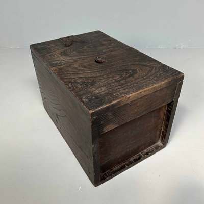 Antique Wooden Zenibako Temple Offering Box, Japan, 1890s for sale