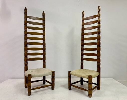 Tall Ladderback Chairs, 1960s, Set of for sale at Pamono
