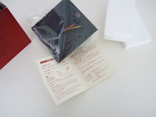 インテリア時計 SHISEIDO post modern table clock Postmodern Black Table Clock by Shiseido Japan, Memphis